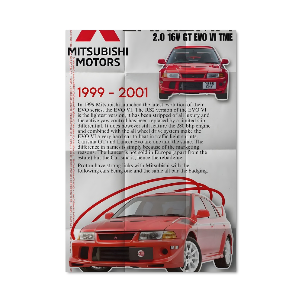 Poster époustouflant Lancer Evolution VI TME